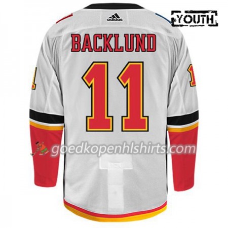Calgary Flames MIKAEL BACKLUND 11 Adidas Wit Authentic Shirt - Kinderen